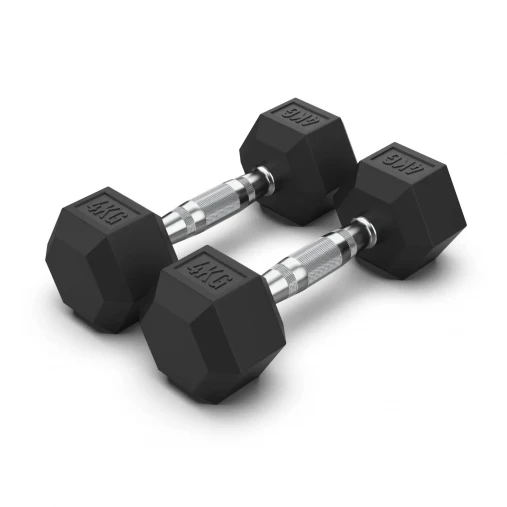 Гантель 4 кг гексагональная VictoryFit VF-H040 обрезиненная Гантель 4 кг гексагональная VictoryFit VF-H040 обрезиненная