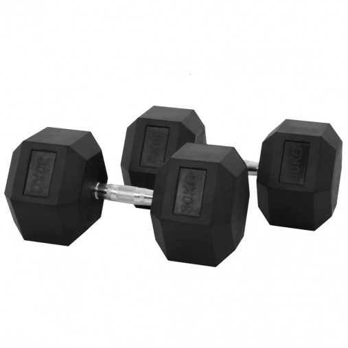 Гантель 30 кг гексагональная VictoryFit VF-H300 обрезиненная Гантель 30 кг гексагональная VictoryFit VF-H300 обрезиненная