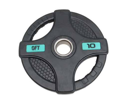 Диск олимпийский обрезиненный черный с двумя хватами 10 кг Original Fit.Tools ф50 мм Диск олимпийский обрезиненный черный с двумя хватами 10 кг Original Fit.Tools ф50 мм