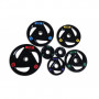 Диск для штанги Smith WP085-5 c 3-м хватом, обрезиненный, 5кг