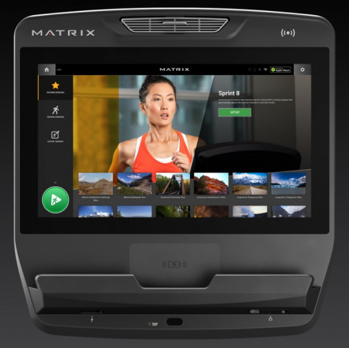 Беговая дорожка Matrix Lifestyle. Консоль Touch XL Base - сенсорный экран диагональю 22 дюйма Беговая дорожка Matrix Lifestyle. Консоль Touch XL Base - сенсорный экран диагональю 22 дюйма