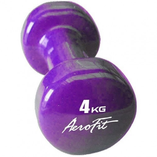 Aerofit AFVD4 (AFVD107-4KG) Гантель в виниловой оболочке 4 кг, фиолетовый