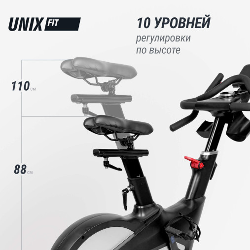 Спин-байк UNIX Fit SB-990 PRO велотренажер коммерческий с питанием от генератора