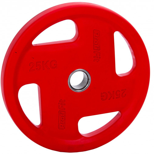 Диск обрезиненный PROFI-FIT олимпийский FASSION D-51, 25 кг (красный)